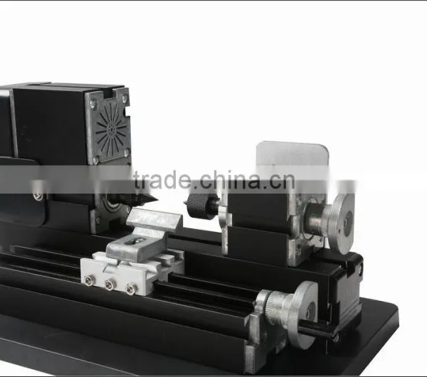 China Supplier Newest Design 60w Mini Metal Wood-turning Lathe for Hobby Model Maker photo-2