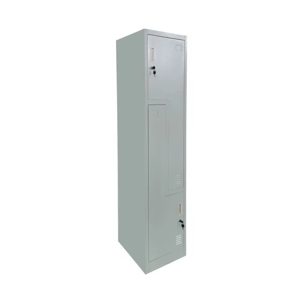 Z Shape Metal Locker 2 Door Clothing Storage Cabinet Lockers