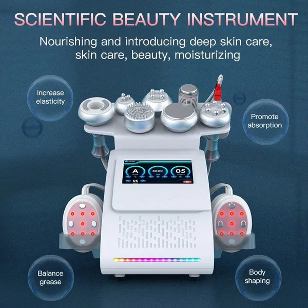 80K Cavitation 9 in 1 Body Contouring Machine With Bio EMS LED S Shape Vacuum Therapy 5 Modes photo-4