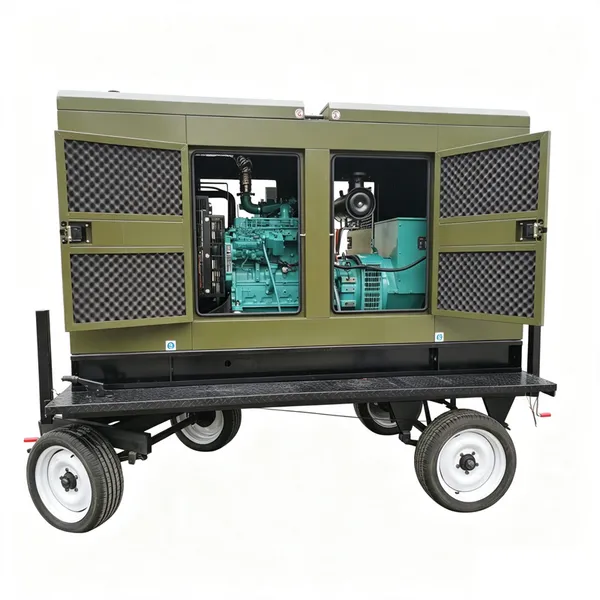 Cummins Engine Model 6BT5.9-G1 Three Phase Trailer Type 70kw Diesel Generator Set