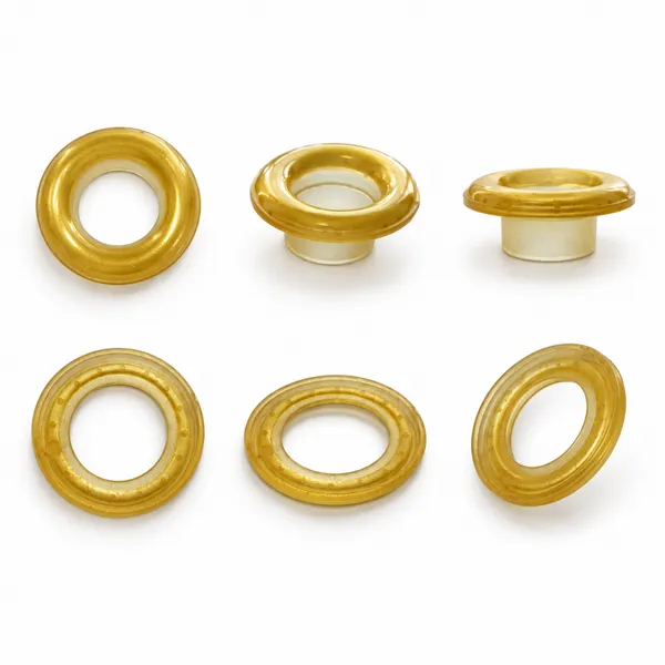 23mm x 12mm Translucent Yellow Plastic Eyelet and Washer Set Translucent Fitting for Tote Bag Awning and Heavy‑duty Sewing Production photo-4