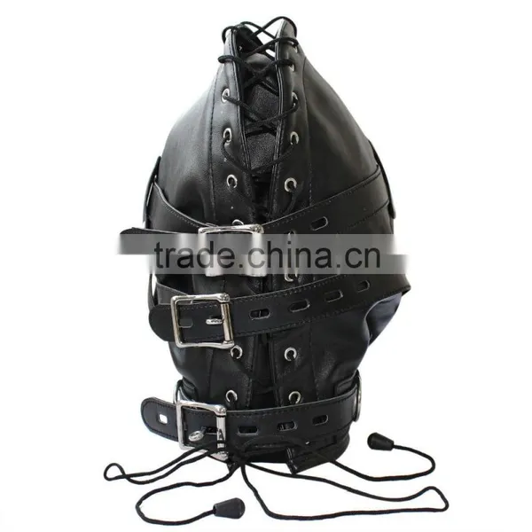 Heavy Duty Padded Locking Leather Hood photo-3