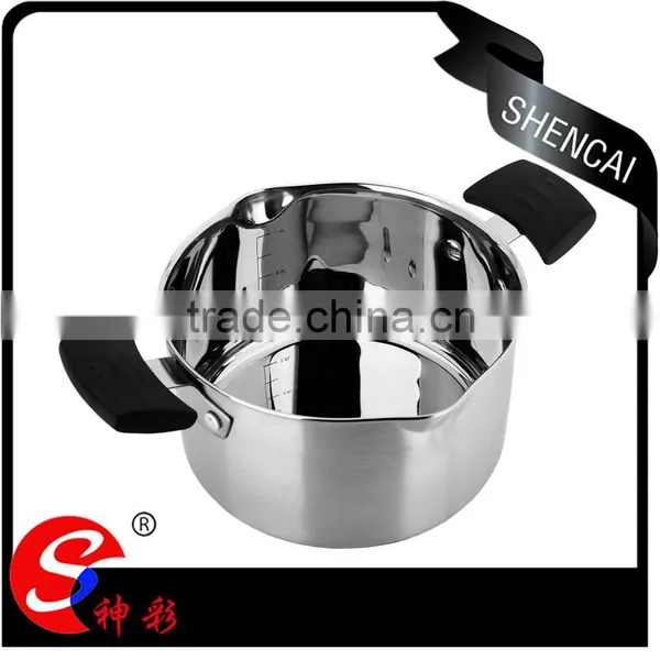 Newest Design Stainless Steel Milk Boiling Pot/ Glass Lid Sauce Pan/ Soup&stock Pot photo-3