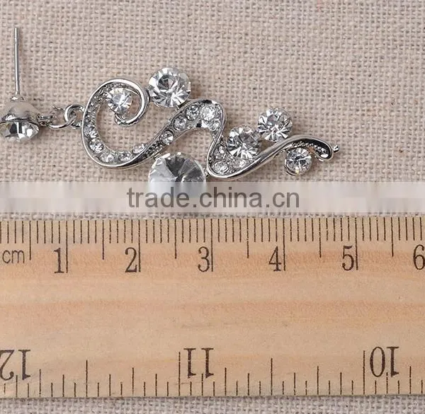New Wedding Bride Rhinestone Crystal Necklace Set Wholesale photo-3