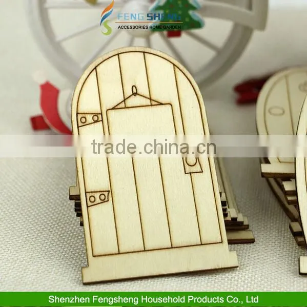 Unpainted D5 Laser Wooden Fairy Elf Christmas Door Craft Blank DIY Decorations Garden Angel Doors photo-6