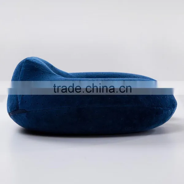 High Quality Velvet Memory Foam Travel Neck Pillow for Airplane and Car photo-4