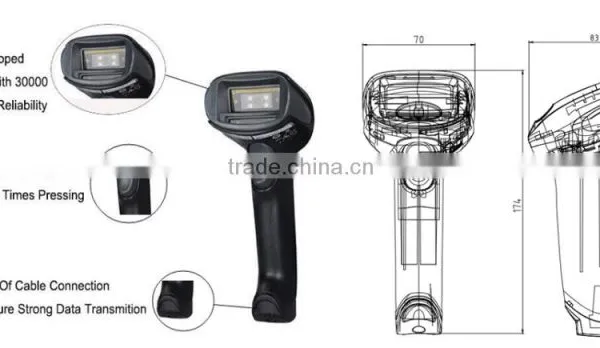 1D Portable Laser Barcode Scanner ZD2250 photo-2