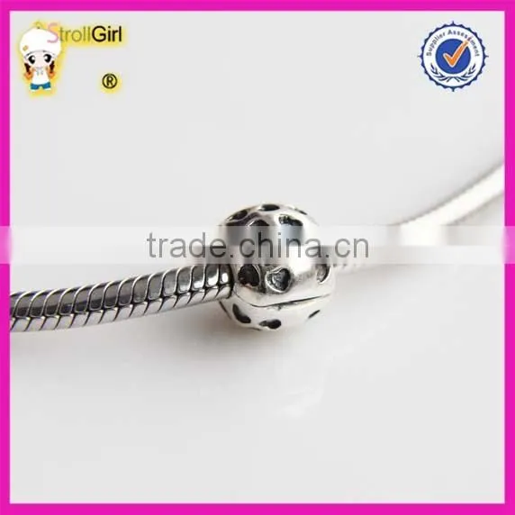 Jewelry Finding Beads 925 Sterling Silver Heart Charm Clasp Stopper Beads photo-5