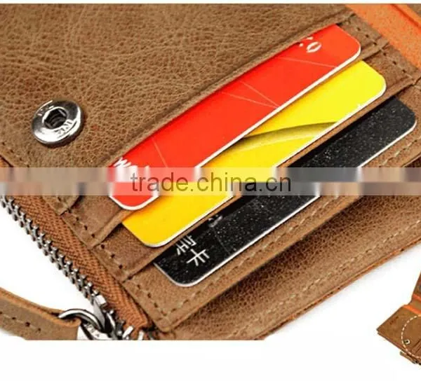 High Quality Customized Logo Travel Rfid Blocking Wallet Leather With Button photo-6