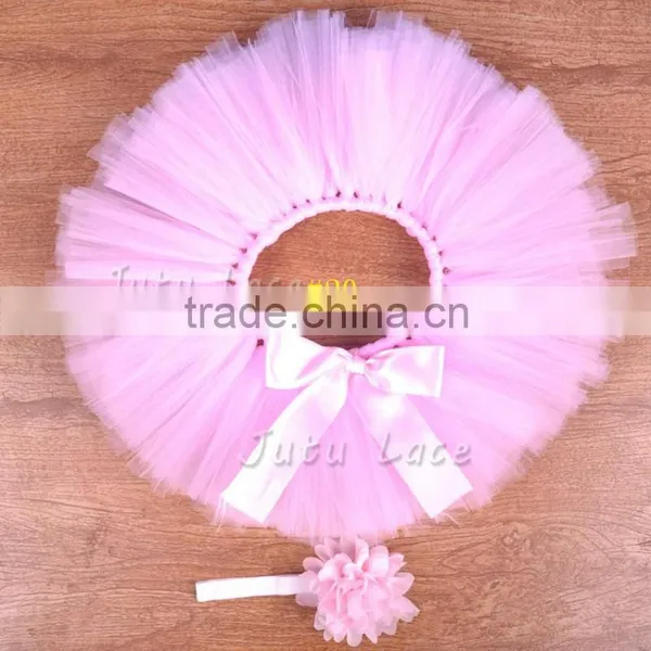 Best Birthday Gift Pink Fluffy Chiffon Flower Tutu Party Baby Kids Picture Skirt Wholesale photo-2