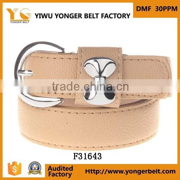 Fashion White 2cm Classical Wholesale Facotory Butterfly Knot Women Belt photo-2