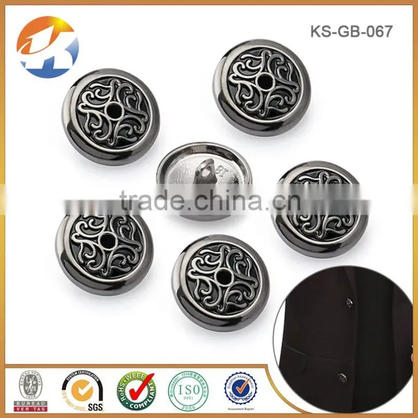 Wholesale Custom Gun Metal Cap Top Sew Buttons For Women Fashion Coats photo-5
