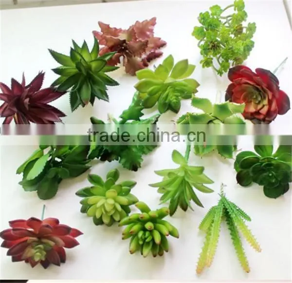 2016Hot sell artificial plant artificial small potted succulent plants decor mini plants