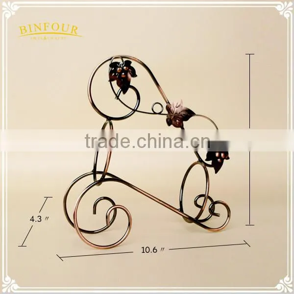 Continental Iron Wine Rack Creative Wine Cooler Vintage Wire Craft Ornaments photo-2