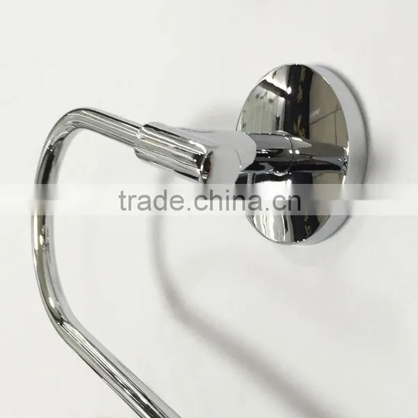 Modern Round Chrome Wall Mounted Towel Rack Holder Towel Ring Bathroom Hardware Bath Accessories photo-4