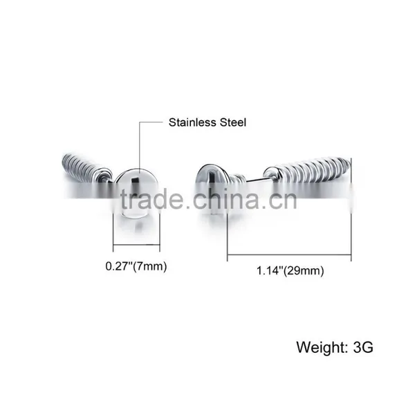 Jewellery Shop Design Thick Black Plating Earring Setting Without Stone for Men photo-6