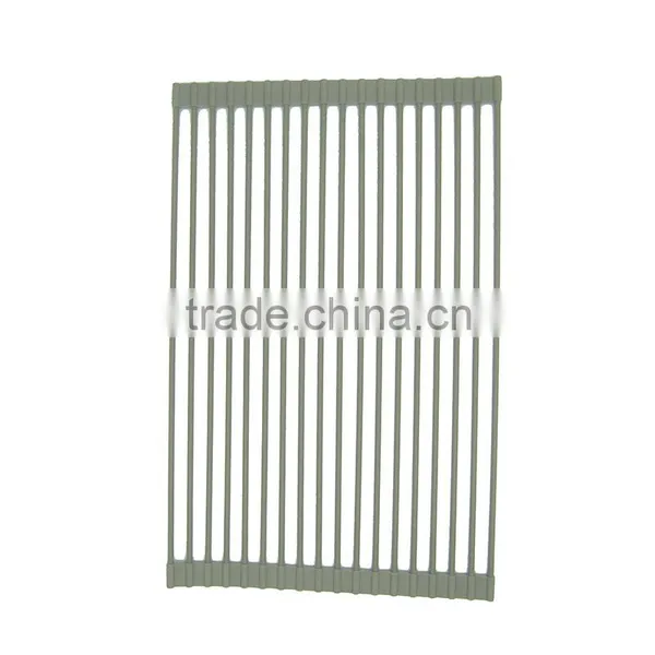 Foldable Roll Up Dish Drying Rack Stainless Steel Over the Sink Colander Dish Drainer Tray Quality Choice photo-6