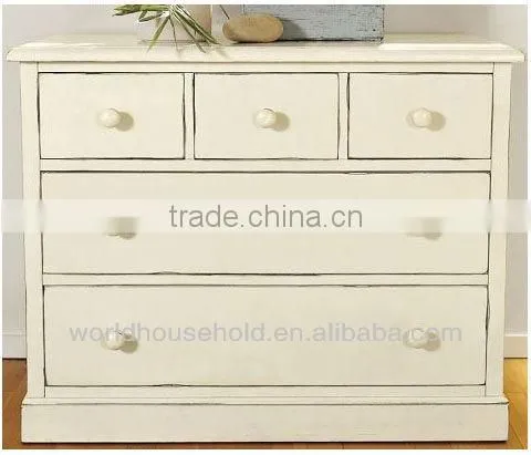 Wooden Cabinet, Rustic White Color, Storage for Clothes photo-2