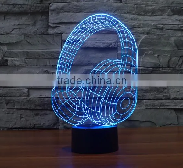 Novelty Lighting Fashionable Table Lamp Touch Switch 3D LED Night Light Acrylic Colorful Gradient Atmosphere Lamp With USB Line photo-5