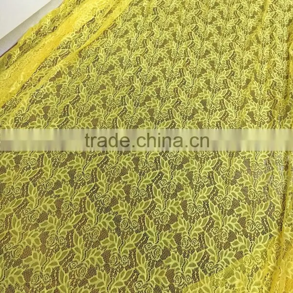TH-8881 Newest Strech Nylon Lace Fabric Small Leaf Flower Design With Shiny photo-5