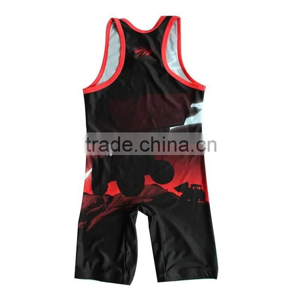 Latest Design Spandex Cheap Custom Sublimation Team Wrestling Clothing photo-2