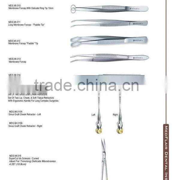 Membrane Forcep, Dental Implant Placement Forcep Dental Instruments
