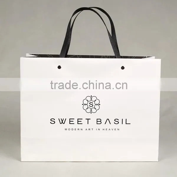 Recyclable Medium Hand Length Handle Specialty Paper Bag for Shopping Packaging photo-2