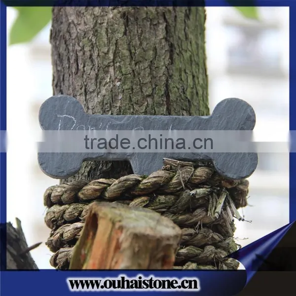 Slate Decorate Garden Label Bone Shape photo-2