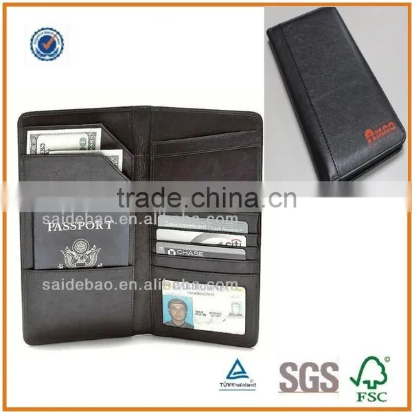 Direct Factory Sale Leather Passport Holder/cheque Holder/leather Passport Holder With Custom Logo photo-3