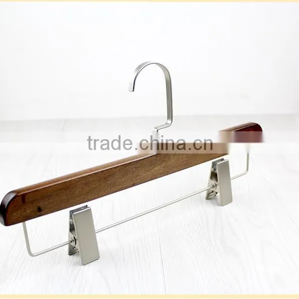 LP156 Clothes Hanger With Velvet Pants Bar Wooden Pant Hanger for Hot Sale Quality Choice photo-6