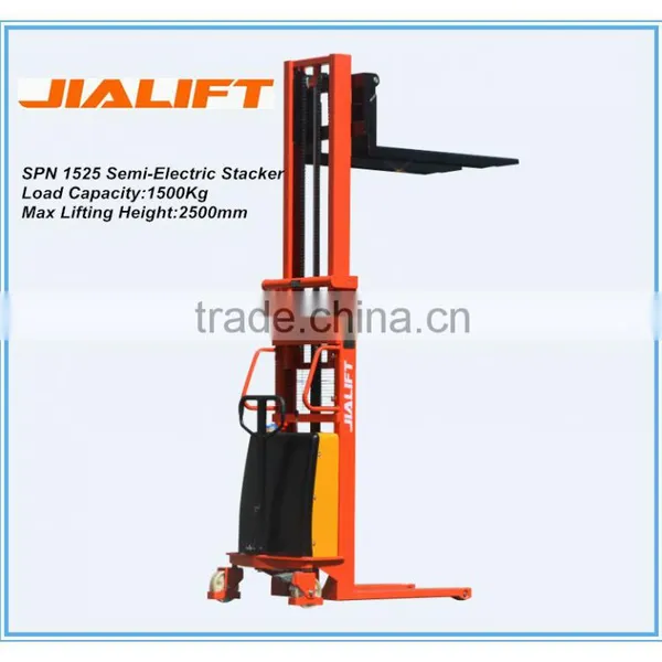 Jialift 1500Kg Semi-Electric Stacker SPN1525