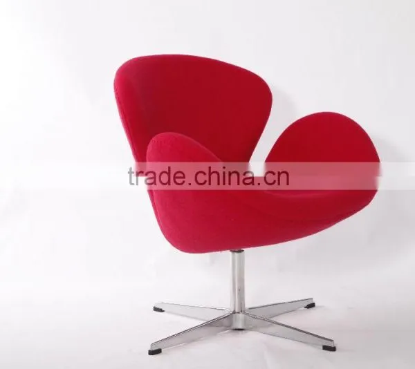 China Manufacturer Arne Jacobsen Red Wool Swan Chair Replica photo-2