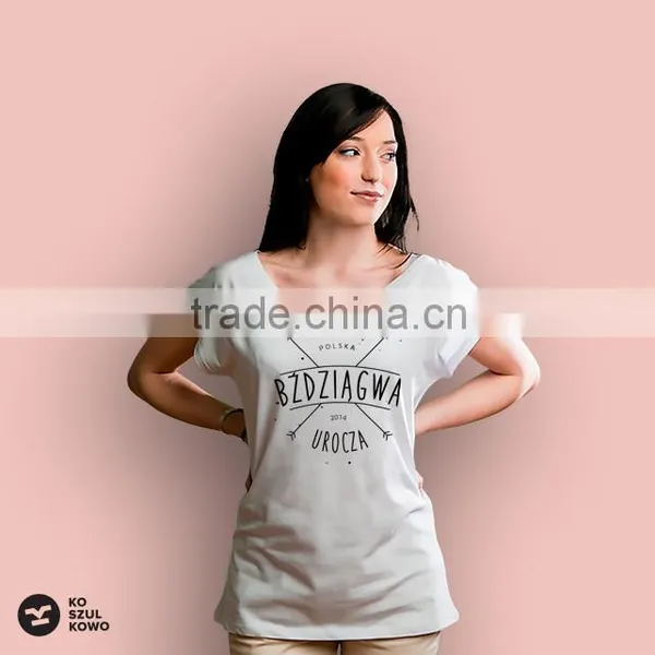 2016 Women Female T-shirt Print Printed Design Logo DTG OEM Service Screenprint Transfer photo-2