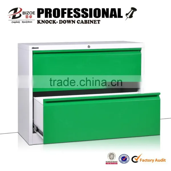 Thin Dege White Two Drawers Lateral Filing Cabinet photo-2