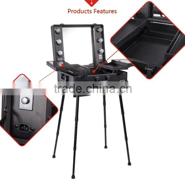 2016 Sunrise In Stocks for Amazon Professional Makeup Trolley Case With Lighted Mirror photo-4