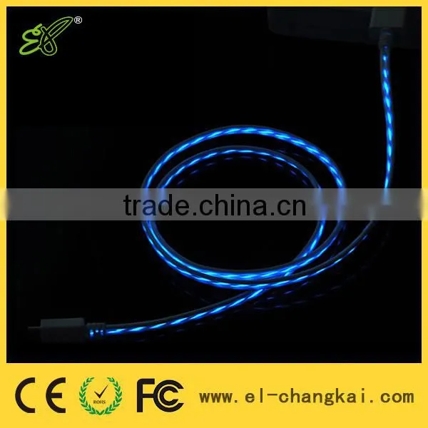 Visible Flowing Cable With Micro USB- White photo-2