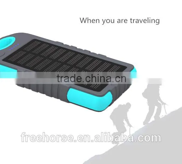 Manufacturer China,8000mAh Solar Power Bank Charger Solar Cell Phone Charger With Led Light photo-3
