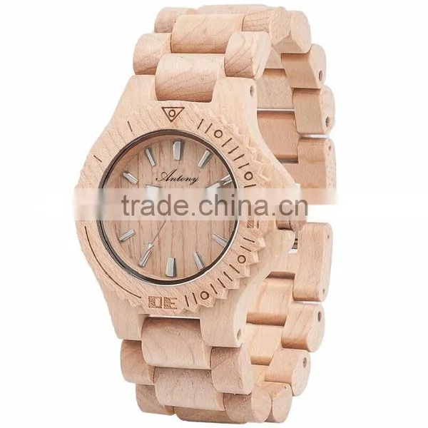 2015 Man Wooden Watch With Maple Case And Japan Movement