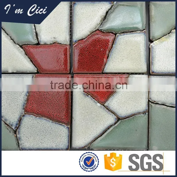 Wholesale Irregular Shape Ceramic Mosaic Floor Tile