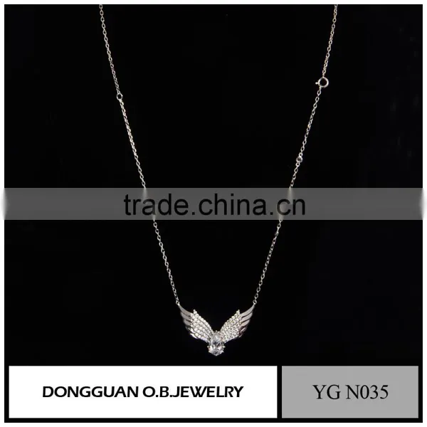925 Sterling Silver Bird Shaped Charm Pendant Necklace Wholesale photo-2