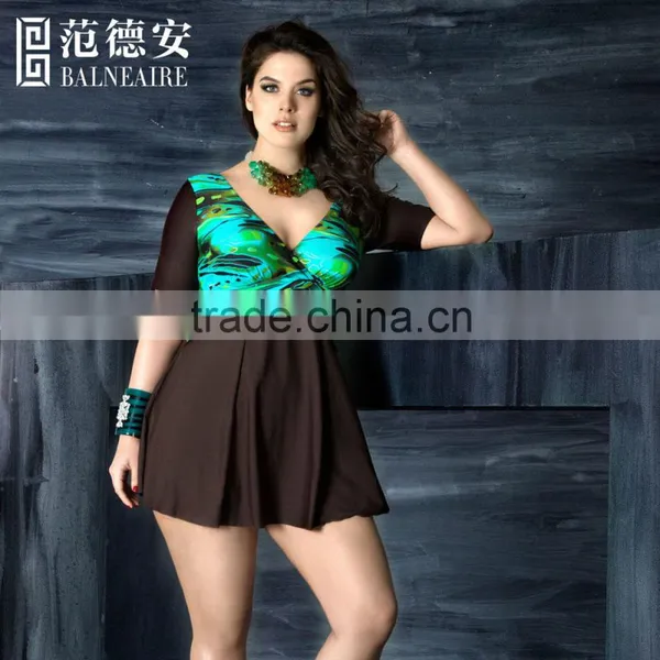 Balneaire Plus Size Women One Piece Swimwear,XXXXL photo-2