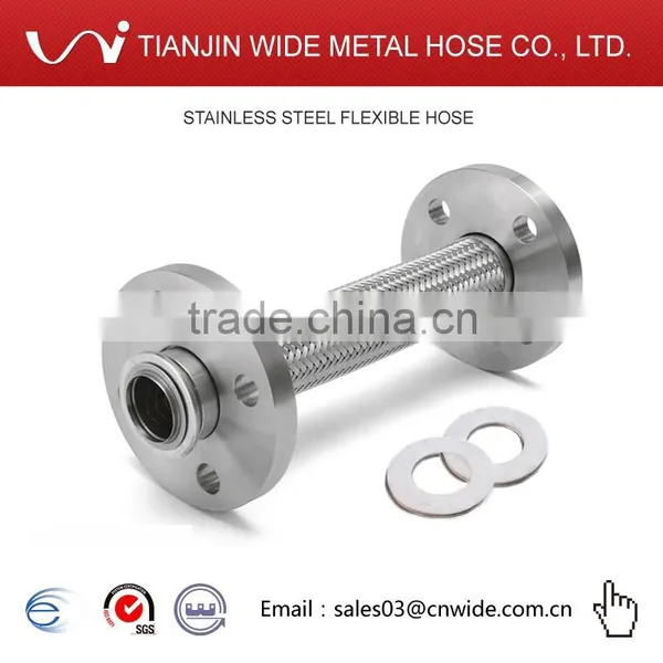 [Tianjin Wide Hose DQ-SP-F ] 3" Inch ( DN80 ) Floating Head Flange Metal Hose