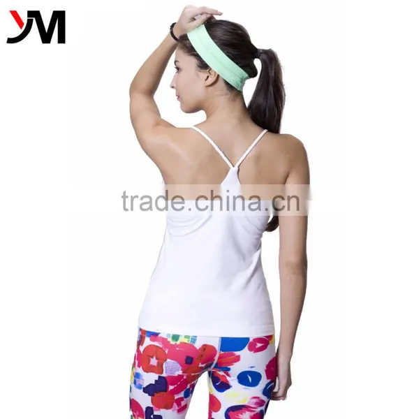 Women Sports Sleeveless Shirt Stringer Tank Top With Custom Private Label