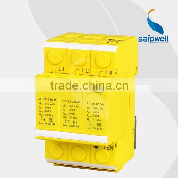 Saip/Saipwell Supply PC Material 3 Poles Building Lightning Arrester SPD