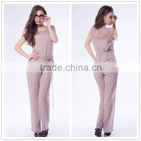 Solid Color Adult Women Daily Wear Fashion One Piece Pant Jumpsuit photo-3