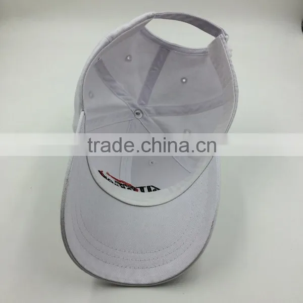Wholesale Customize 100% Cotton 6 Panel White Baseball Cap photo-5