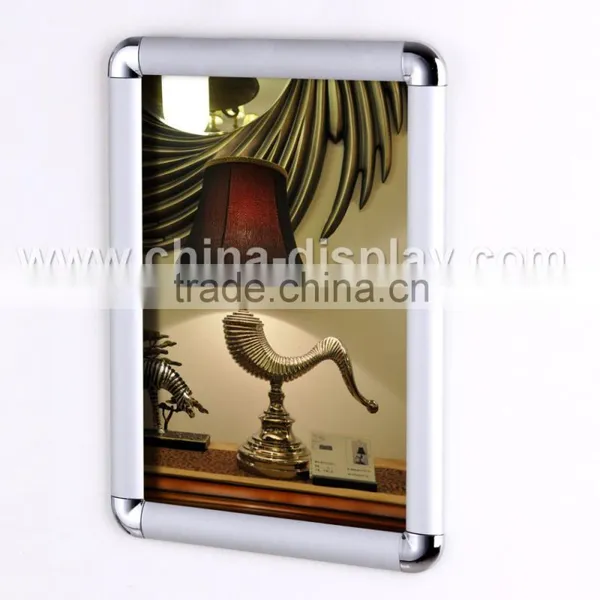 Aluminium snap edge frame sign flip open snap frame wall mounted frames