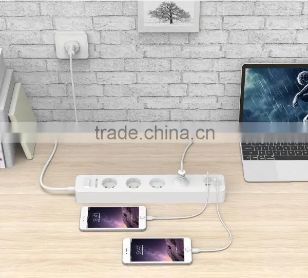 2015 HOT SALE ORICO OEM ODPC-4A4U Surge Protector With 4 Port Smart USB Charger Power Strip Eu Plug photo-3