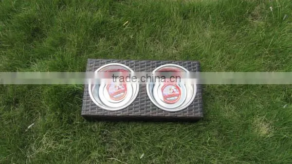 Double Size Rattan Pet Bowl Frame photo-3