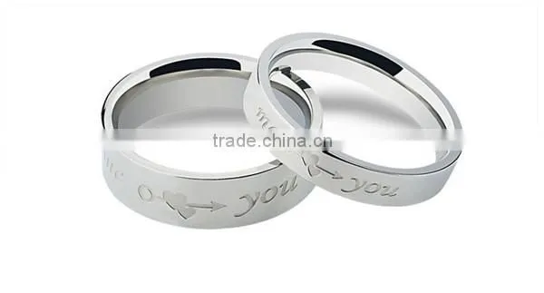 4mm-6mm Engrave LOVE Classic 316L Stainless Steel Wedding Band Ring for Lover photo-5